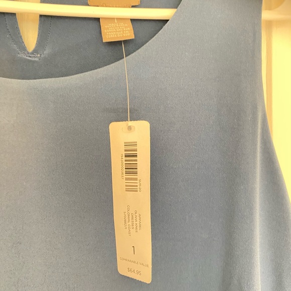 Chico’s draped blue dress | 8 - Picture 5 of 10